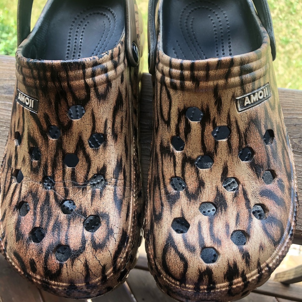 Amoji Animal Print (like Crocs) shoes